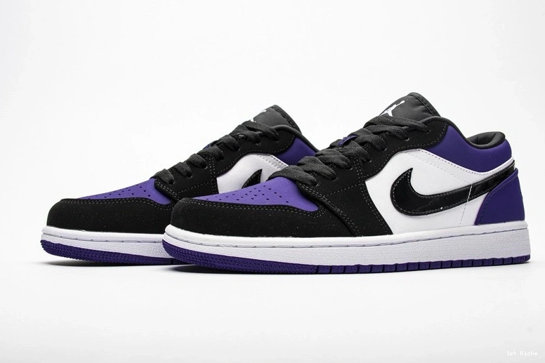 Low Jordan  1 553558-125 Purple  Court 1130